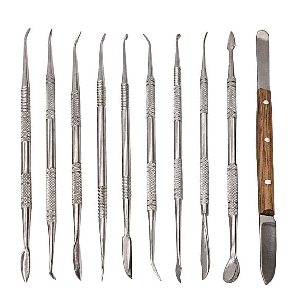 PHYHOO JEWELRY TOOLS-10 pcs Dental Lab Equipment Clay Sculpture Carving Knife Kit