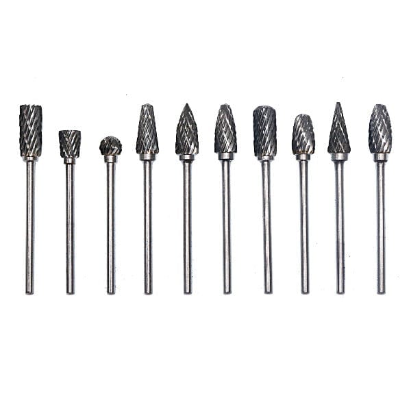 PHYHOO JEWELRY TOOLS-10 Pcs Tungsten Carbide Rotary Burrs Set