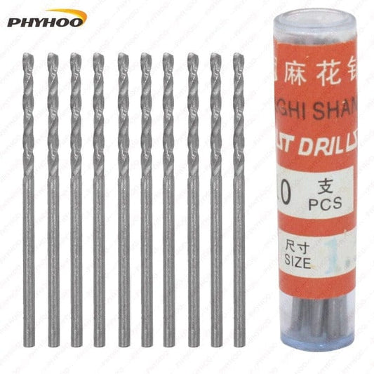 PHYHOO JEWELRY TOOLS-10Pcs Metal Woodworking Twist Drill