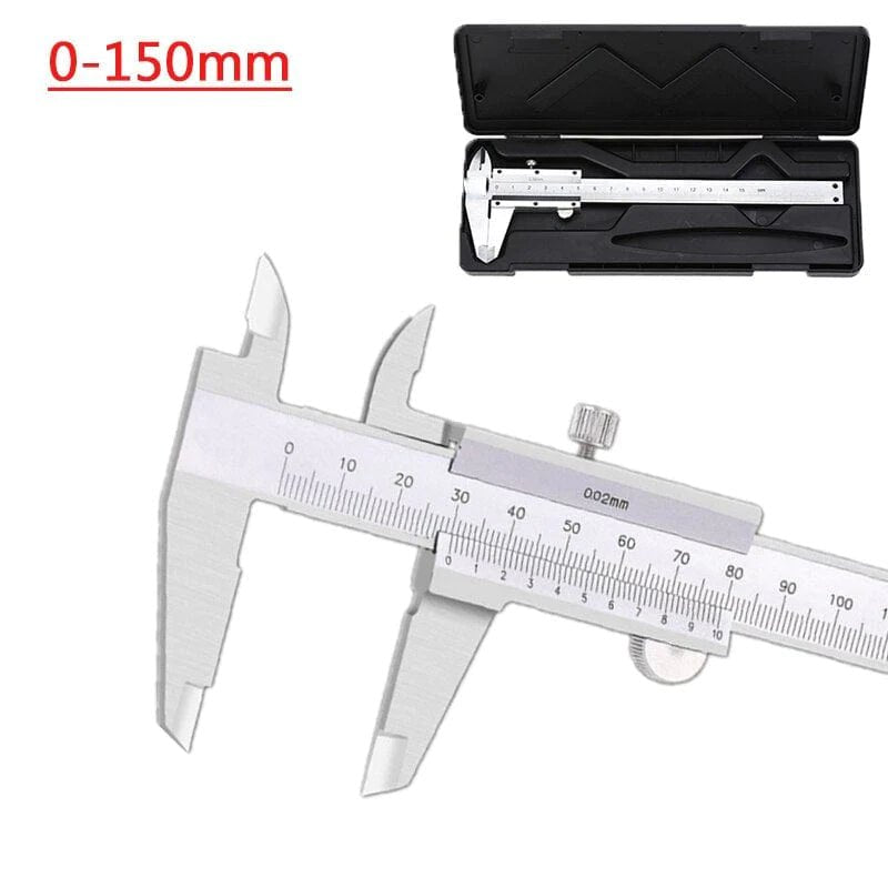 PHYHOO JEWELRY TOOLS-150mm Professional Stainless Steel Hardened Chromeplated Metric Vernier Caliper