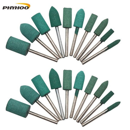 PHYHOO JEWELRY TOOLS-20Pcs Rubber Polishing Burr Wheel