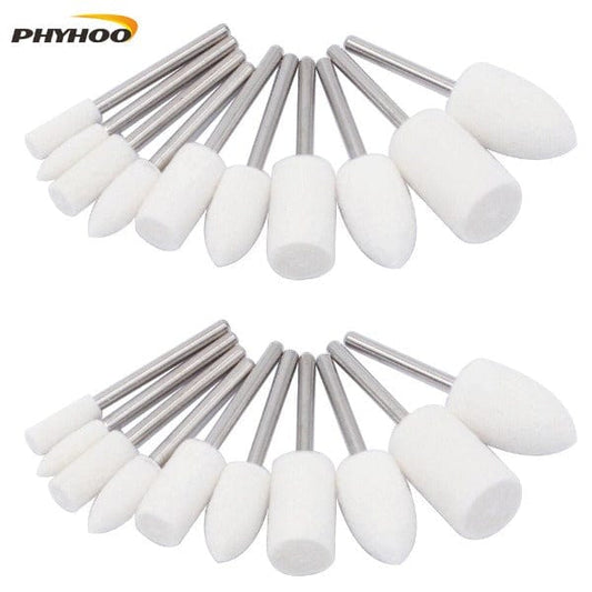 PHYHOO JEWELRY TOOLS-20Pcs Wool Felt Polishing Buffing Wheels