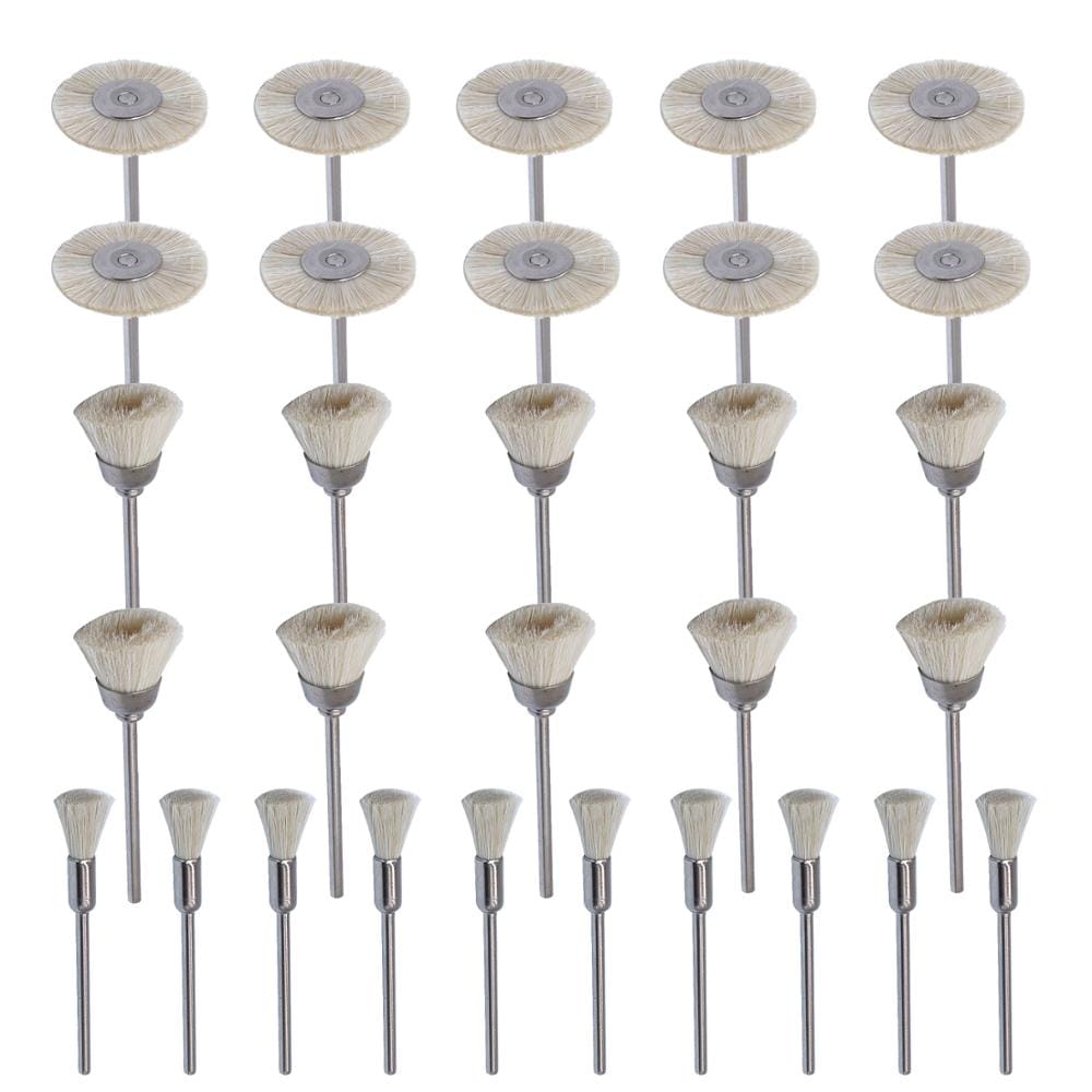 PHYHOO JEWELRY TOOLS-30Pcs Nylon Bristle Brushes Polishing Buffing Wheels