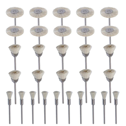 PHYHOO JEWELRY TOOLS-30Pcs Nylon Bristle Brushes Polishing Buffing Wheels