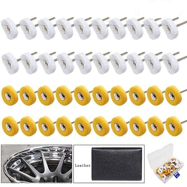 PHYHOO JEWELRY TOOLS-40Pcs Muslin Polishing Buffing Wheel Set