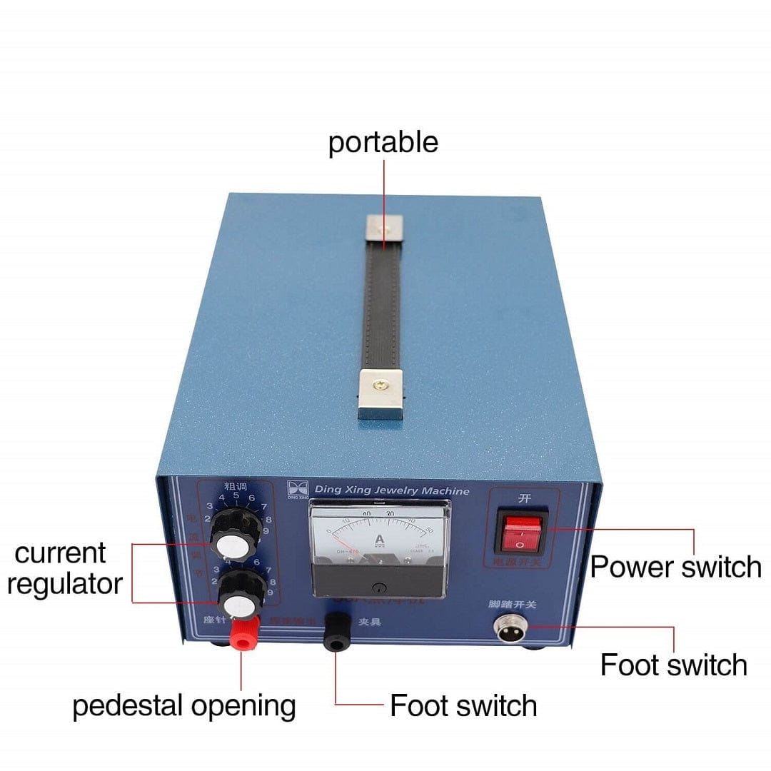 PHYHOO JEWELRY TOOLS-50A Adjustable Pulse Electronic Spark Jewelry Spot Welder