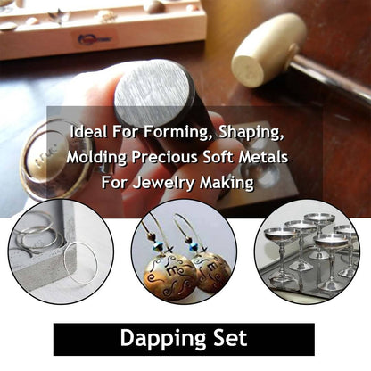 PHYHOO JEWELRY TOOLS-50pcs Multi-Purpose Metal Forming Dapping Set