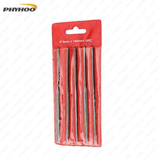 PHYHOO JEWELRY TOOLS-5pcs 180mm Wax Needle Files Set