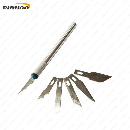 PHYHOO JEWELRY TOOLS-6 Blades Wood Carving Knife Craft Sculpture Kits Wax Engraving