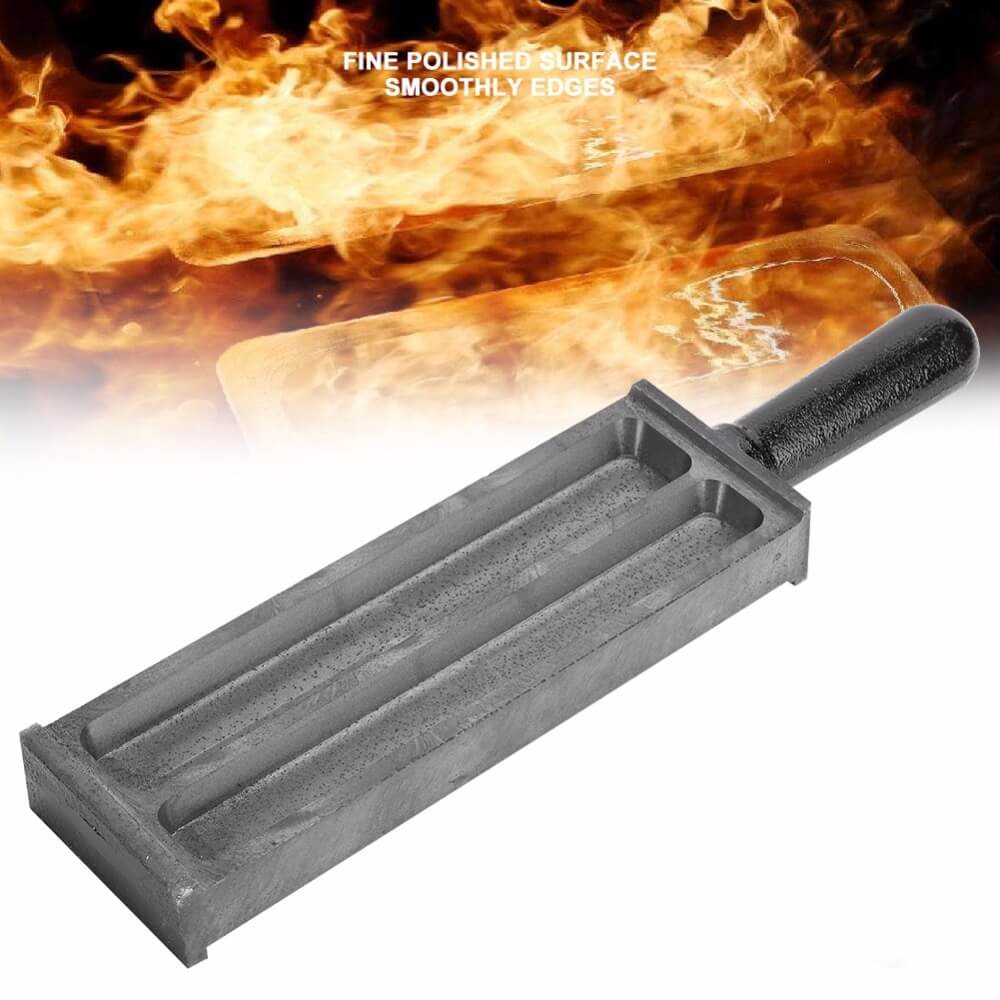 PHYHOO JEWELRY TOOLS-6/8 pit Rectangular Oil Tank Steel Ingot Mold