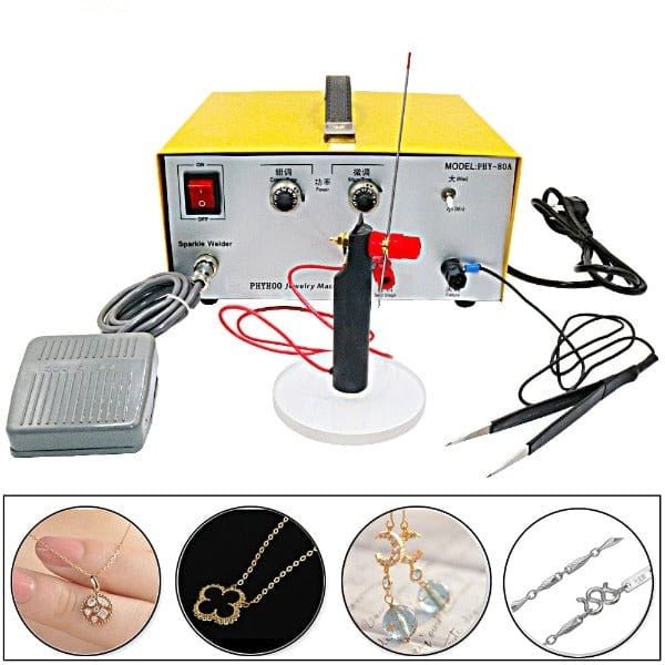 PHYHOO JEWELRY TOOLS-80A Adjustable Argon Pulse Jewelry Spot Welding Machine