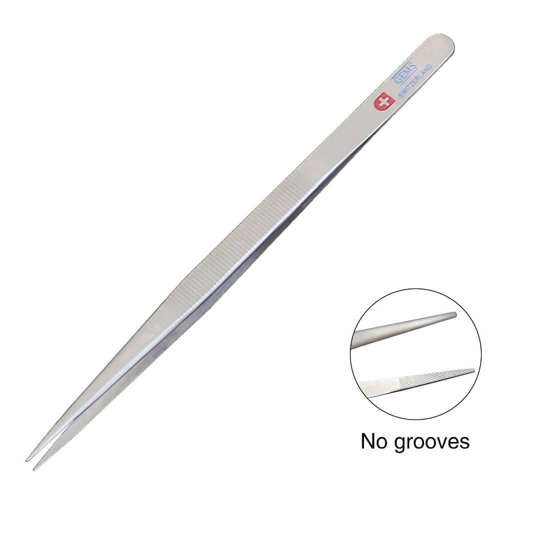 PHYHOO JEWELRY TOOLS-Anti-Slip Pointed With Lock Groove Diamond Tweezers