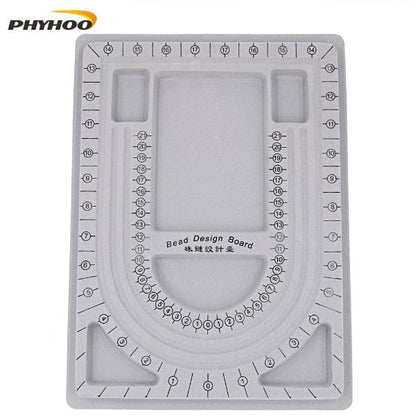 PHYHOO JEWELRY TOOLS-Bead Tray Design Flocked Board Set