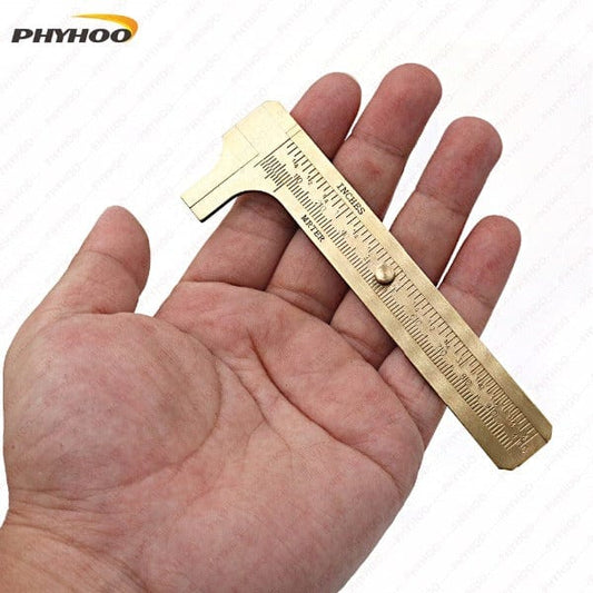 PHYHOO JEWELRY TOOLS-Copper Brass Caliper 100MM double scale Slide