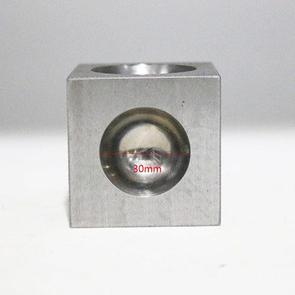 PHYHOO JEWELRY TOOLS-Dapping Block Square with Polished High Carbon Steel Cavities Bell Making Punching Tools