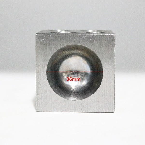 PHYHOO JEWELRY TOOLS-Dapping Block Square with Polished High Carbon Steel Cavities Bell Making Punching Tools