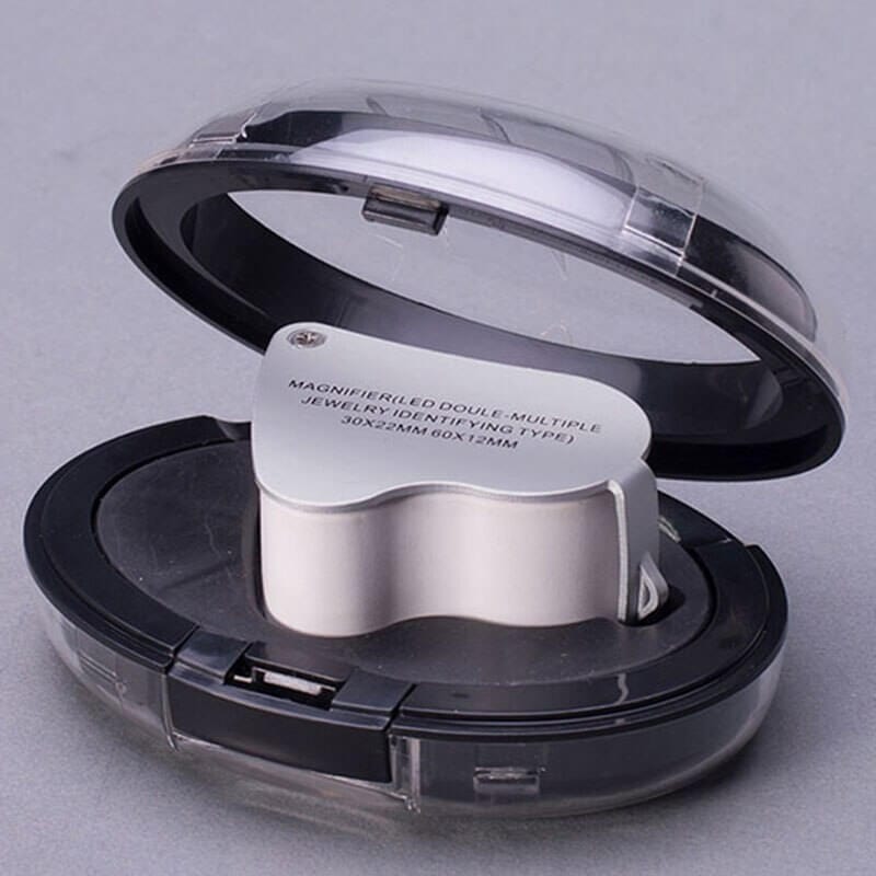 PHYHOO JEWELRY TOOLS-DC 30X 60X Dual Lens Loop Magnifier