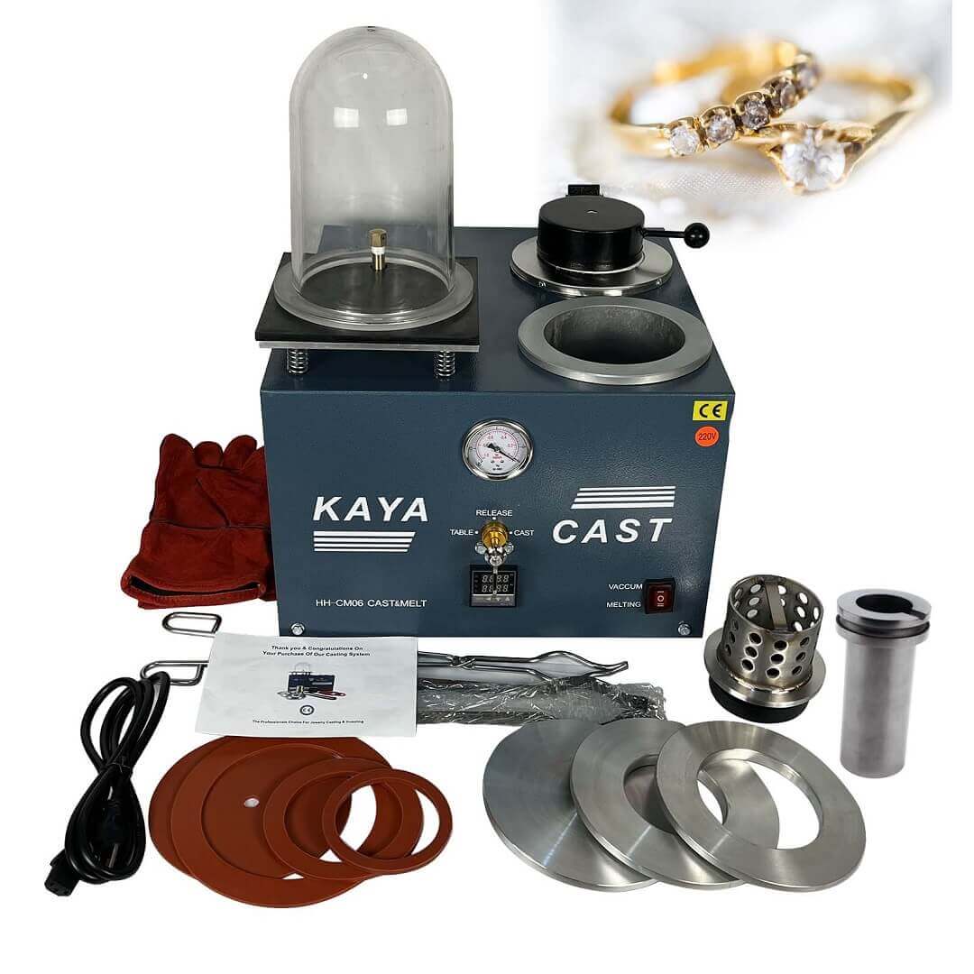 PHYHOO JEWELRY TOOLS-Kaya Cast Jewelry Vacuum Investing Casting Machine