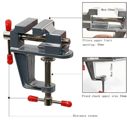 PHYHOO JEWELRY TOOLS-PHYHOO Aluminum Mini Table Clamp Small Bench Vice