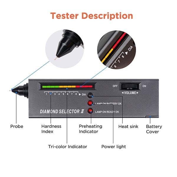 PHYHOO JEWELRY TOOLS-Phyhoo High Accuracy Jeweler Diamond Tester