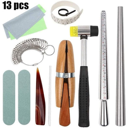 PHYHOO JEWELRY TOOLS-PHYHOO Ring Enlarger Stick Mandrel Handle Hammers Sizer Finger Measuring