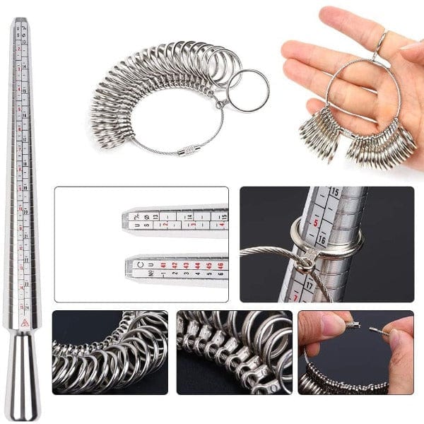 PHYHOO JEWELRY TOOLS-PHYHOO Ring Enlarger Stick Mandrel Handle Hammers Sizer Finger Measuring