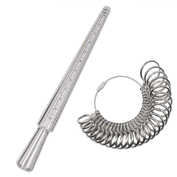 PHYHOO JEWELRY TOOLS-PHYHOO Ring Mandrel Sizer Metal Circle Finger Gauge Set