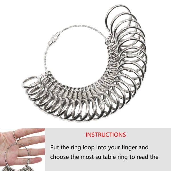 PHYHOO JEWELRY TOOLS-PHYHOO Ring Measurement Alloy Circle US Size 0-13