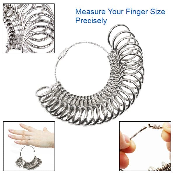 PHYHOO JEWELRY TOOLS-PHYHOO Ring Measurement Alloy Circle US Size 0-13