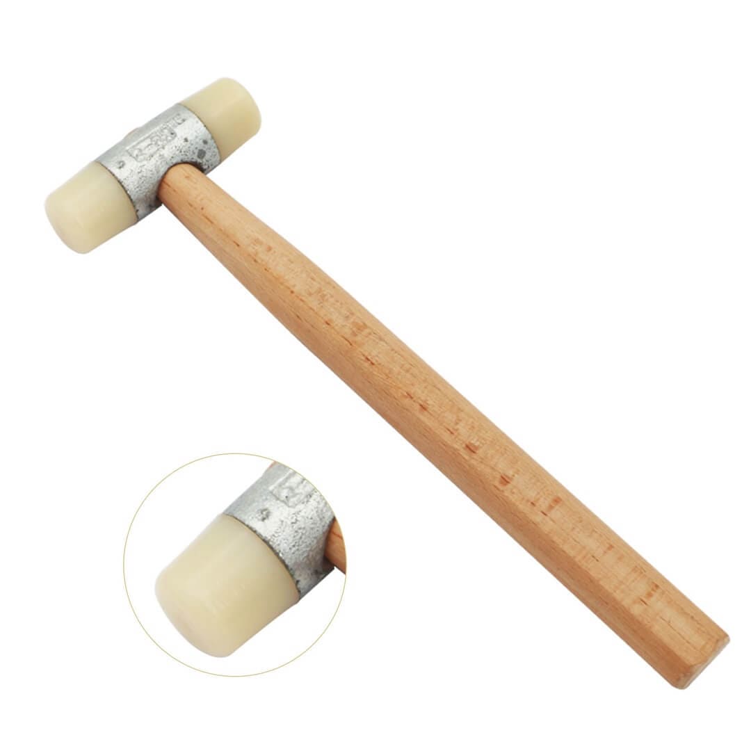 PHYHOO JEWELRY TOOLS-Rubber Hammer With Wooden Handle