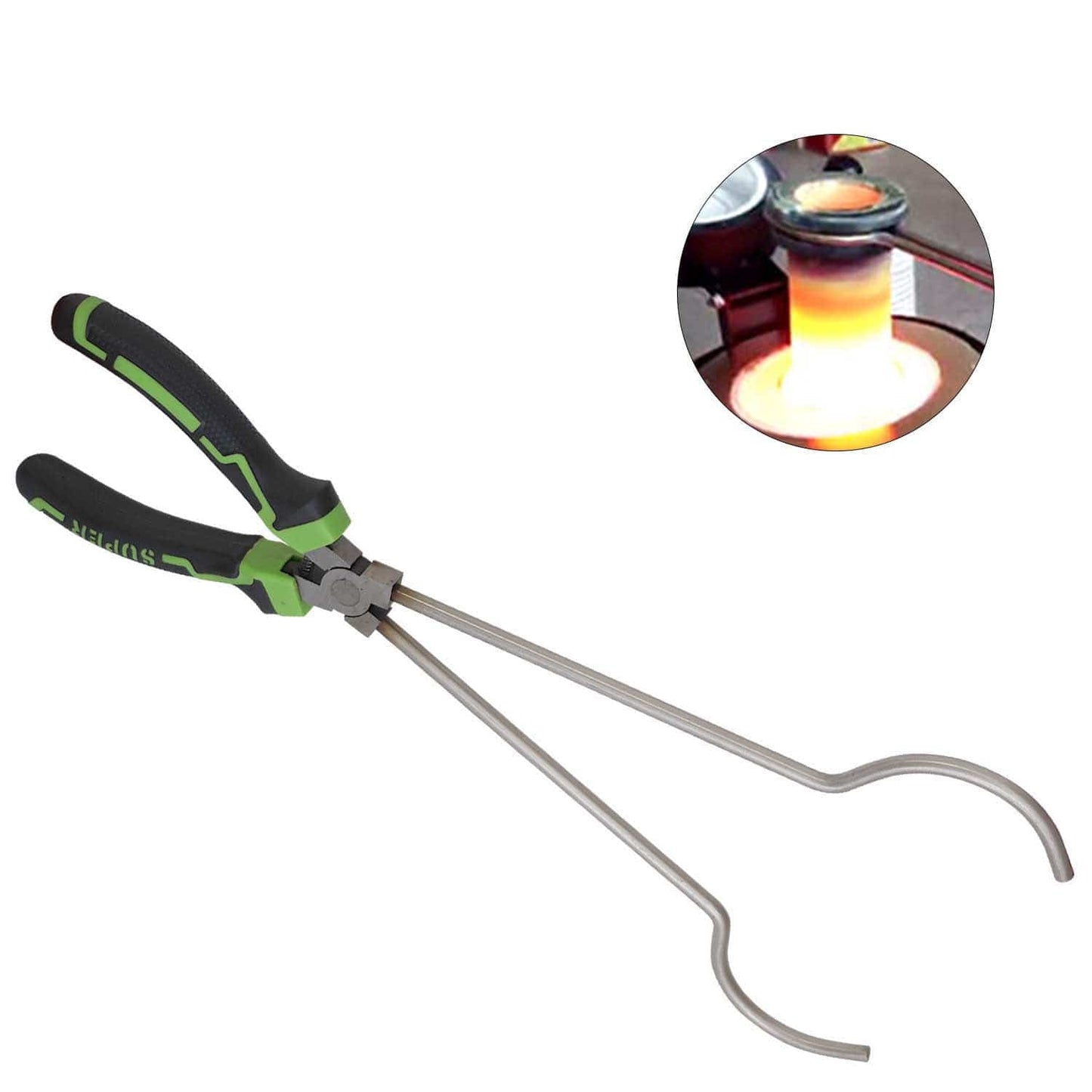 PHYHOO JEWELRY TOOLS-Stainless Steel Crucible Tongs